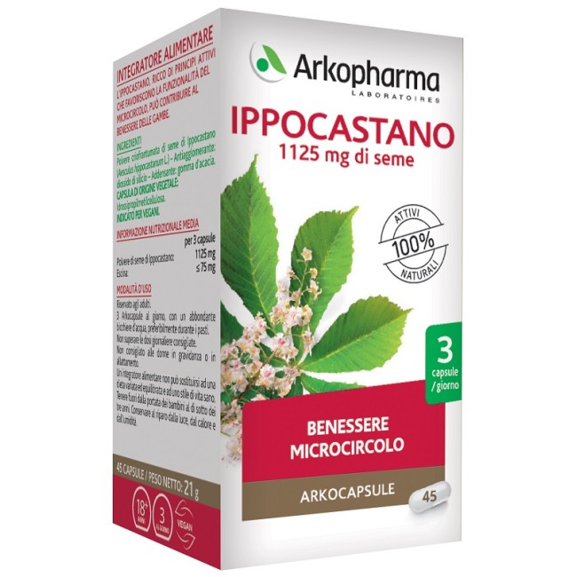 Arkopharma Ippocastano Arkocapsule Integratore Alimentare 50 Capsule Arkopharma Ippocastano Arkocapsule Integratore Alimentare 50 Capsule