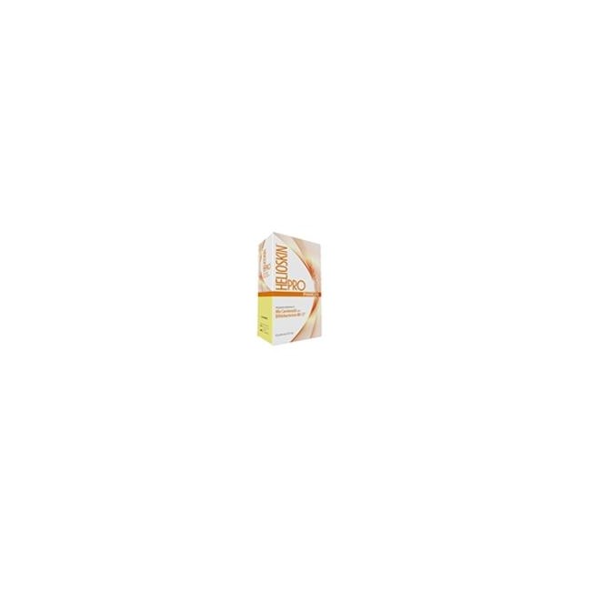 Confezione da 60 perle di Helioskin Pro Pharcos, integratore per rinforzare la pelle dall'esposizione solare.