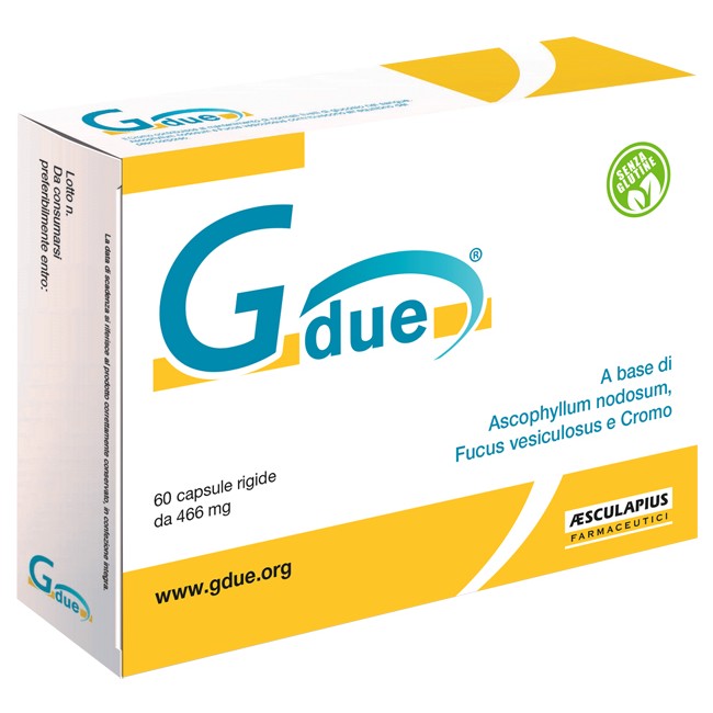 Confezione da 60 capsule di Gdue integratore per favorire il dimagrimento. Confezione da 60 capsule di Gdue integratore per favorire il dimagrimento.