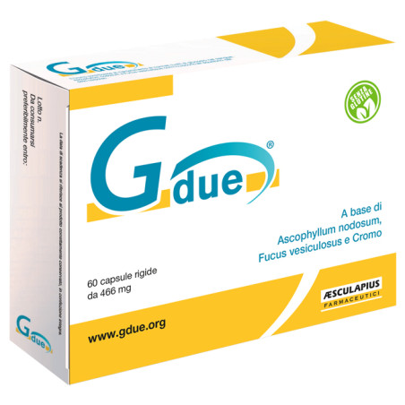 Confezione da 60 capsule di Gdue integratore per favorire il dimagrimento.