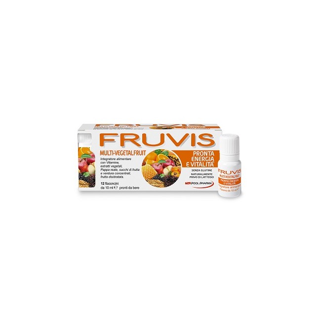 FRUVIS MULTI-VEGETALFRUIT PRONTA ENERGIA E VITALITA' 12 FLA CONCINI DA 10 ML FRUVIS MULTI-VEGETALFRUIT PRONTA ENERGIA E VITALITA' 12 FLA CONCINI DA 10 ML
