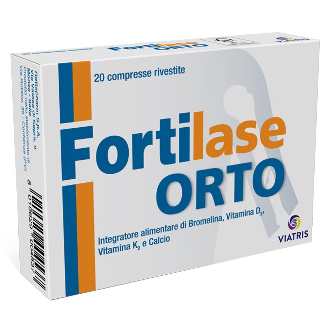 Confezione da 20 compresse di Fortilase Orto, integratore per la salute di ossa e articolazioni. Confezione da 20 compresse di Fortilase Orto, integratore per la salute di ossa e articolazioni.