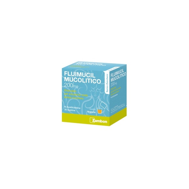 Zambon Fluimucil Mucolitico 200mg Granulato Soluzione Orale Senza Zucchero Trattamento Affezioni Respiratorie 30 Bustine Zambon Fluimucil Mucolitico 200mg Granulato Soluzione Orale Senza Zucchero Trattamento Affezioni Respiratorie 30 Bustine