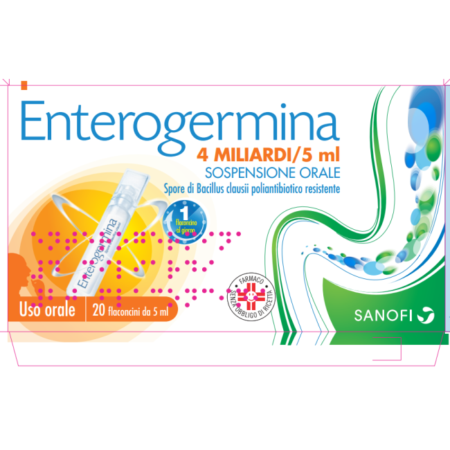 Enterogermina sospensione orale 4MLD 5ML 20 flaconcini Enterogermina sospensione orale 4MLD 5ML 20 flaconcini
