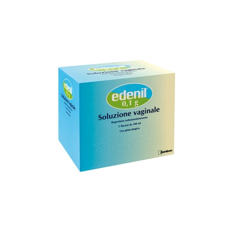 Zambon Edenil 0,1g Soluzione Vaginale Trattamento Sintomi Vulvovaginiti 5 Flaconi 100ml Zambon Edenil 0,1g Soluzione Vaginale Trattamento Sintomi Vulvovaginiti 5 Flaconi 100ml