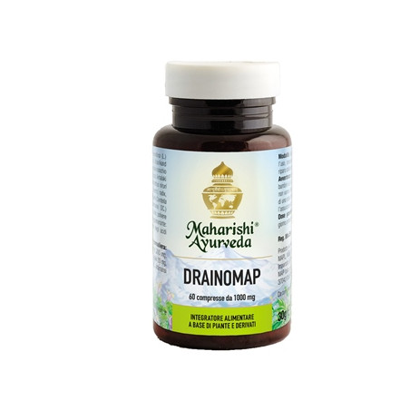 Flacone da 60 compresse di Drainomap, integratore depurativo per l'intestino.