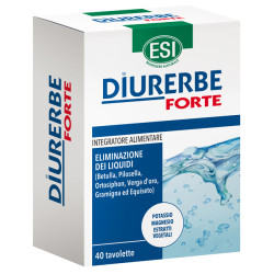 Confezione da 40 tavolette di Esi Diurerbe Forte, integratore per stimolare la diuresi.