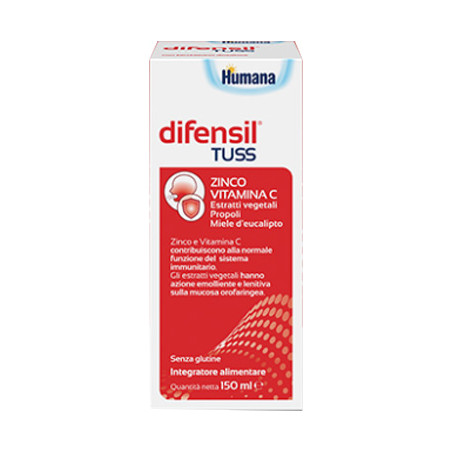 Difensil Tuss Integratore per la gola e il sistema immunitario 150 ml Difensil Tuss Integratore per la gola e il sistema immunitario 150 ml