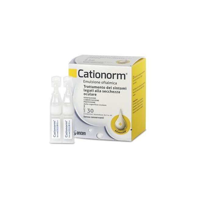 Cationorm Gocce 0,4ml 30 Contenitori Monodose Cationorm Gocce 0,4ml 30 Contenitori Monodose