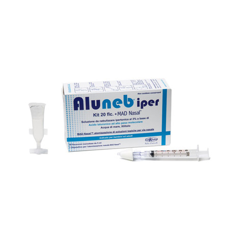 Aluneb Iper 20 Flaconi + MAD Nasal Atomizzatore Nasale Spray 3ml Aluneb Iper 20 Flaconi + MAD Nasal Atomizzatore Nasale Spray 3ml