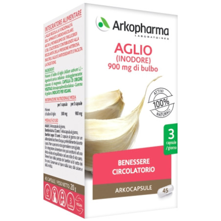 Arkopharma Aglio Arkocapsule Integratore Alimentare 45 Capsule