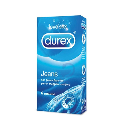Durex Linea Classic Jeans Vestibilità Easy On Confezione con 6 Profilattici Durex Linea Classic Jeans Vestibilità Easy On Confezione con 6 Profilattici