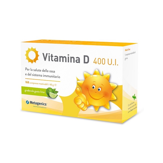 Vitamina D 400 U.I. Integratore per ossa e sistema immunitario 168 compresse Vitamina D 400 U.I. Integratore per ossa e sistema immunitario 168 compresse