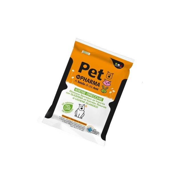 PET IN PHARMA SALVIETTINE ORECCHIE CANE 30 PEZZI PET IN PHARMA SALVIETTINE ORECCHIE CANE 30 PEZZI