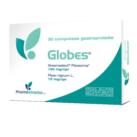 Confezione da 30 compresse di Globes, integratore per l'equilibrio del peso corporeo.