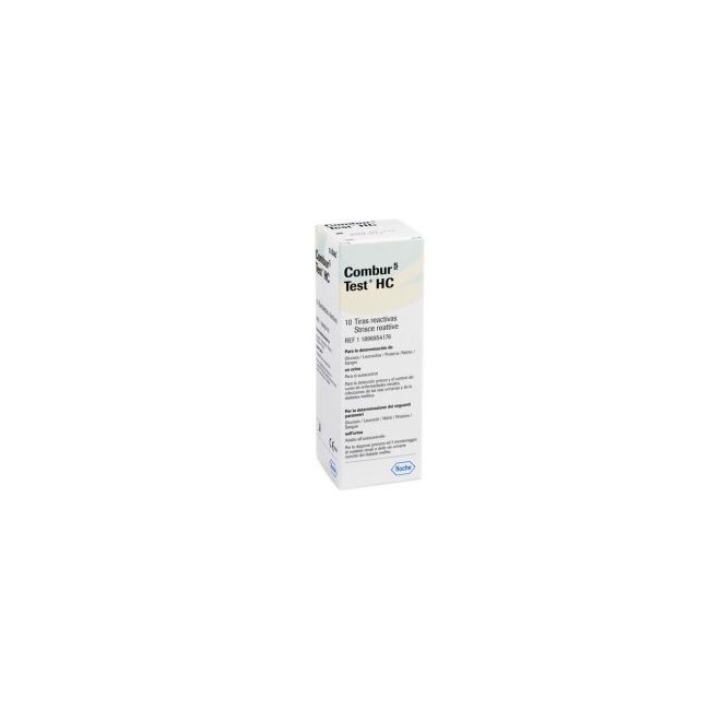 STRISCIA VISIVA PER AUTOANALISI IN URINE DI GLUCOSIO LEUCOCITI PROTEINE NITRITI E SANGUE COMBUR 5 TEST HC 10 PEZZI STRISCIA VISIVA PER AUTOANALISI IN URINE DI GLUCOSIO LEUCOCITI PROTEINE NITRITI E SANGUE COMBUR 5 TEST HC 10 PEZZI