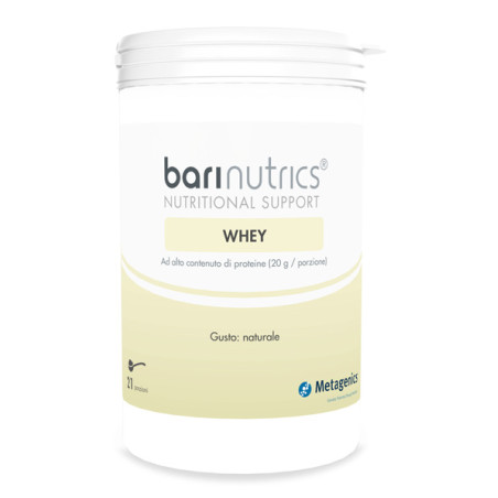 21 porzioni di Metagenics Barinutrics Whey integratore di proteine per aumentare la massa muscolare.