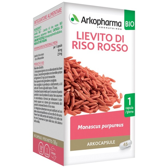 ARKO CAPSULE LIEVITO RISO ROSSO 45 CAPSULE BIO ARKO CAPSULE LIEVITO RISO ROSSO 45 CAPSULE BIO