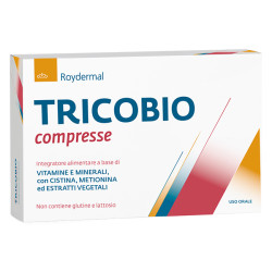 Confezione da 30 compresse di Tricobio, integratore per capelli forti e sani.