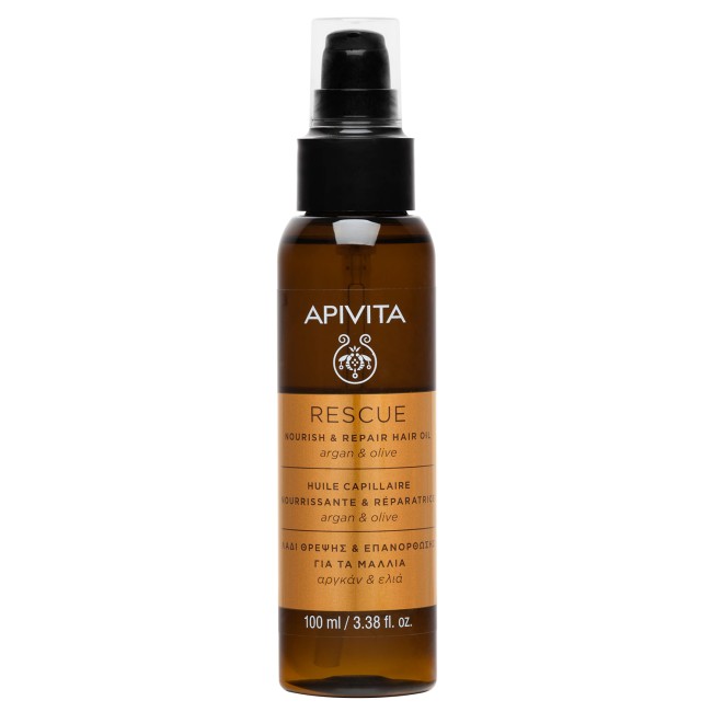Apivita Rescue Hair Oil Argan E Olive 100 Ml Apivita Rescue Hair Oil Argan E Olive 100 Ml