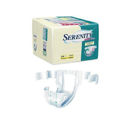 PANNOLONE PER INCONTINENZA SERENITY VESTE SD FORMATO SUPER TAGLIA MEDIUM 15 PEZZI PANNOLONE PER INCONTINENZA SERENITY VESTE SD FORMATO SUPER TAGLIA MEDIUM 15 PEZZI