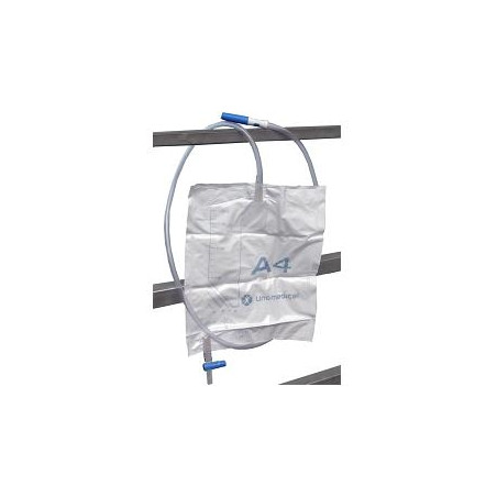 SACCA DRENAGGIO URINARIO A CIRCUITO CHIUSO, CAPACITA' 2000ML, GRADUATA, TUBO DI COLLEGAMENTO LARGO PER PREVENIRE LE INFEZIONI. P SACCA DRENAGGIO URINARIO A CIRCUITO CHIUSO, CAPACITA' 2000ML, GRADUATA, TUBO DI COLLEGAMENTO LARGO PER PREVENIRE LE INFEZIONI. P