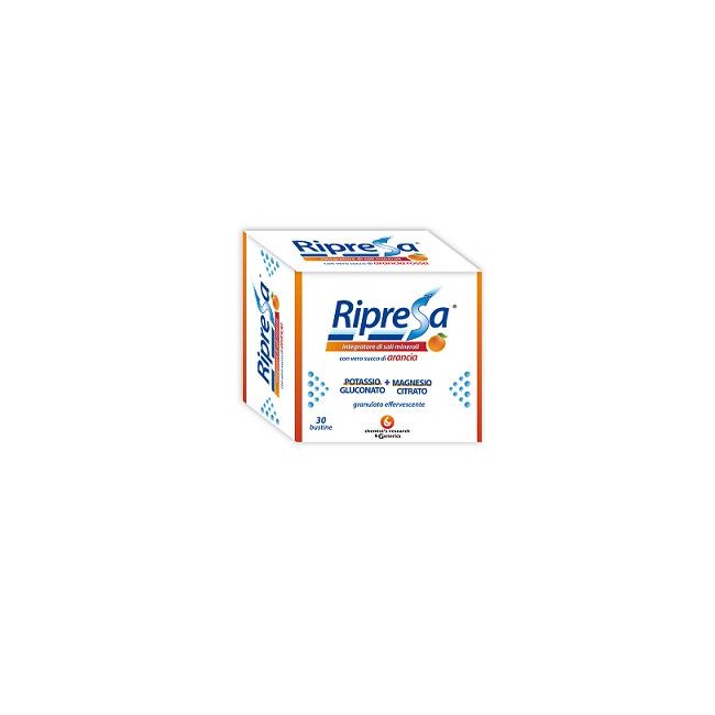RIPRESA 30BUST 10G INTEGRATORE ALIMENTARE DI MAGNESIO E POTASSIO BUSTINE EFFERVESCENTI UTILE NEGLI STATI DI STANCHEZZA RIPRESA 30BUST 10G INTEGRATORE ALIMENTARE DI MAGNESIO E POTASSIO BUSTINE EFFERVESCENTI UTILE NEGLI STATI DI STANCHEZZA