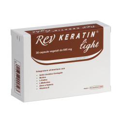 Confezione da 30 capsule di Rev Keratin Light, integratore contro l'indebolimento di capelli e unghie.