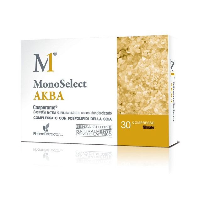 Confezione da 30 compresse di Monoselect AKBA integratore per il benessere articolare. Confezione da 30 compresse di Monoselect AKBA integratore per il benessere articolare.