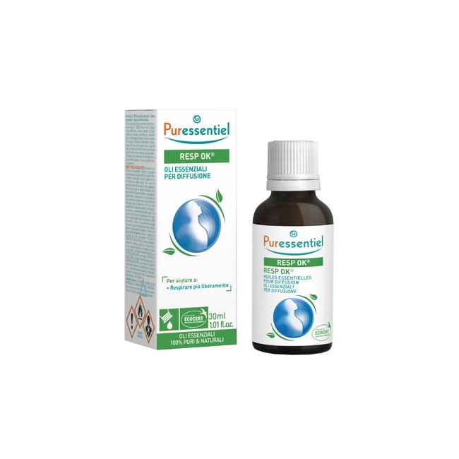MISCELA RESP OK OLI ESSENZIALI PER DIFFUSIONE 30 ML PURESSENTIEL ECOCERT MISCELA RESP OK OLI ESSENZIALI PER DIFFUSIONE 30 ML PURESSENTIEL ECOCERT