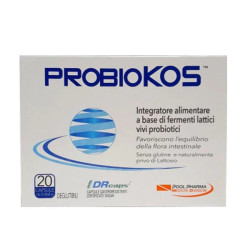 Confezione da 20 capsule di Probiokos integratore di fermenti lattici per il benessere intestinale Confezione da 20 capsule di Probiokos integratore di fermenti lattici per il benessere intestinale
