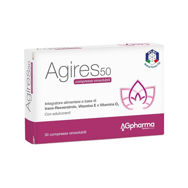 AGIRES 50 30 COMPRESSE OROSOLUBILI SCATOLA 5,4 G AGIRES 50 30 COMPRESSE OROSOLUBILI SCATOLA 5,4 G
