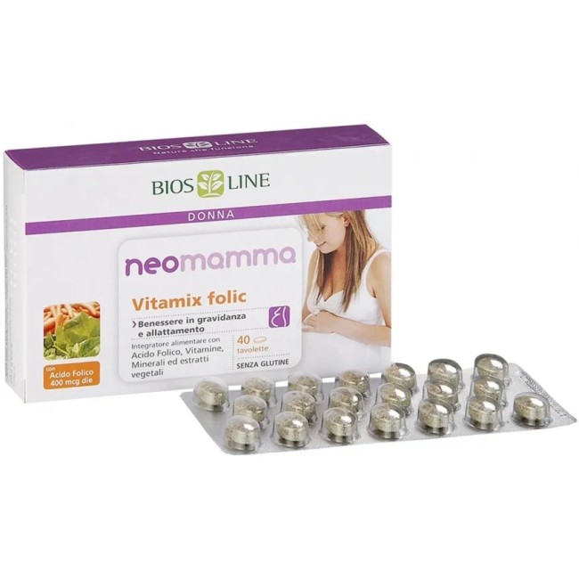 BIOSLINE NEOMAMMA VITAMIX FOLIC 40 COMPRESSE NEW BIOSLINE NEOMAMMA VITAMIX FOLIC 40 COMPRESSE NEW