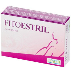 Confezione da 30 compresse di Fitoestril, integratore per i disturbi della menopausa.