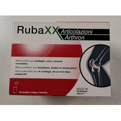 Confezione da 30 bustine di RubaXX Articolazioni, integratore per dolori articolari.
