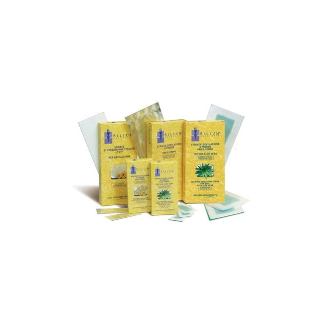 SILIUM STRISCE DEPILATORIE CORPO TESSUTO NON TESSUTO ALOE SILIUM STRISCE DEPILATORIE CORPO TESSUTO NON TESSUTO ALOE