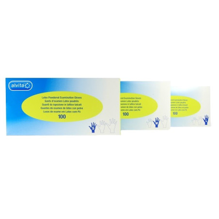 GUANTI IN LATTICE MONOUSO TAGLIA SMALL 6/6,5 100 PEZZI ALVITA