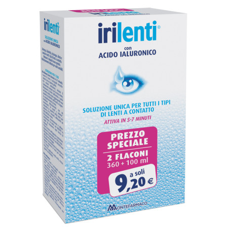 IRILENTI SOLUZIONE PER LENTI A CONTATTO 360 ML + 100 ML IRILENTI SOLUZIONE PER LENTI A CONTATTO 360 ML + 100 ML