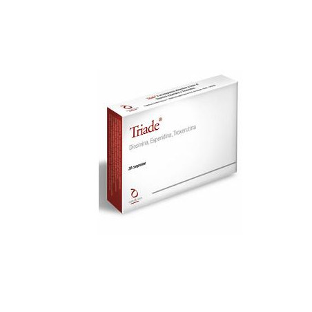 Confezione da 30 compresse di Omikron Triade, integratore per insufficienza venosa cronica.