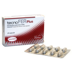 Confezione da 20 capsule di Tecnofer Plus Integratore Di Ferro Per Stati Carenziali.