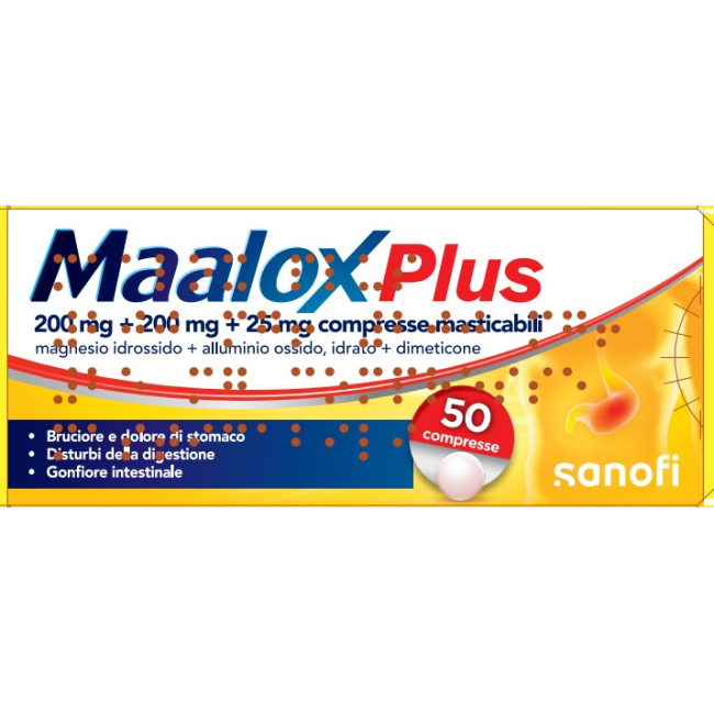 Maalox Plus Farmaco Per Acidità E Mal Di Stomaco 50 Compresse Masticabili Maalox Plus Farmaco Per Acidità E Mal Di Stomaco 50 Compresse Masticabili