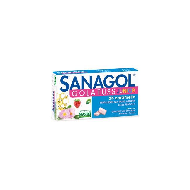 SANAGOL GOLA TUSS JUNIOR FRAGOLA 24 CARAMELLE SANAGOL GOLA TUSS JUNIOR FRAGOLA 24 CARAMELLE