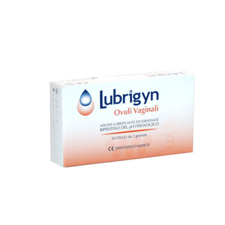 Confezione da 10 ovuli di Lubrigyn Ovuli Vaginali, utile per contrastare irritazioni intime.