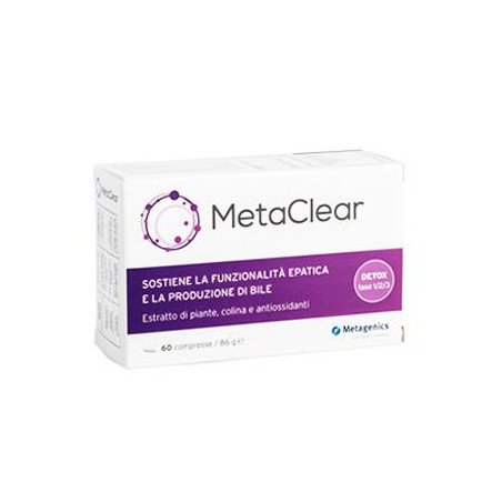 Metagenics Metaclear Integratore Per Il Benessere Del Fegato 60 Compresse Metagenics Metaclear Integratore Per Il Benessere Del Fegato 60 Compresse