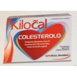 Confezione da 30 compresse di KIlocal Colesterolo, integratore per la funzione cardiaca.