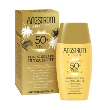 Angstrom Fluido Solare Viso Invisibile Pelle Normale e Mista Spf 50+ 40 ml Angstrom Fluido Solare Viso Invisibile Pelle Normale e Mista Spf 50+ 40 ml