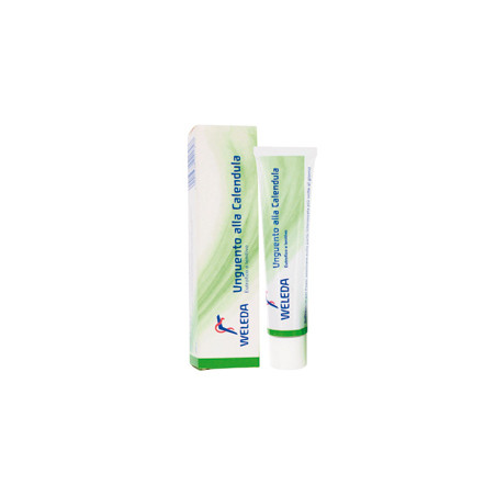 Tubo da 25 g di Weleda Calendula, unguento per il trattamento di irritazioni ed escoriazioni. Tubo da 25 g di Weleda Calendula, unguento per il trattamento di irritazioni ed escoriazioni.