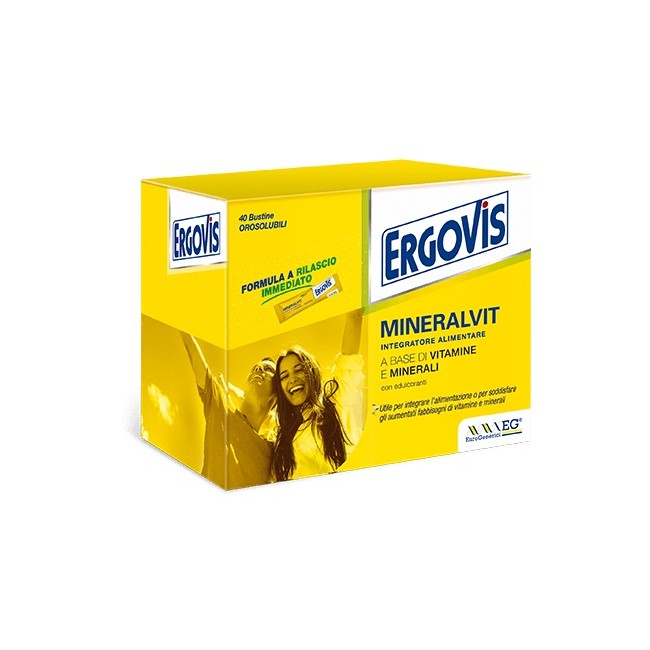 ERGOVIS MINERALVIT 20 BUSTE OROSOLUBILI 60 G ERGOVIS MINERALVIT 20 BUSTE OROSOLUBILI 60 G