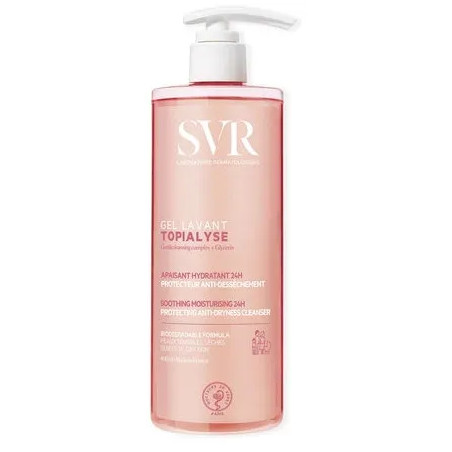Flacone da 400 ml di Svr Topialyse Gel Lavante Idratante Per Pelle Secca E Sensibile. Flacone da 400 ml di Svr Topialyse Gel Lavante Idratante Per Pelle Secca E Sensibile.