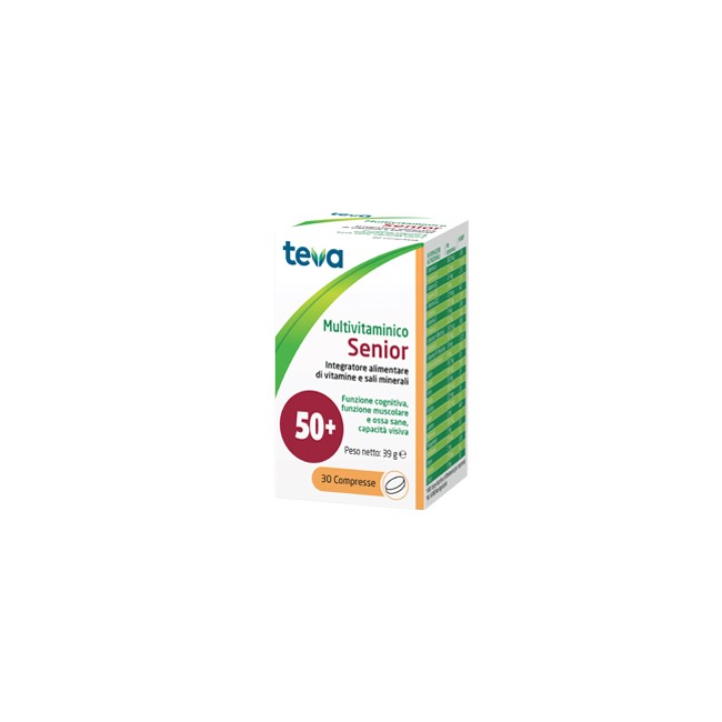 MULTIVITAMINICO SENIOR TEVA 30 COMPRESSE 39 G MULTIVITAMINICO SENIOR TEVA 30 COMPRESSE 39 G